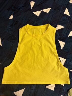 lululemon athletica Neon Yellow Cropped Tank Top